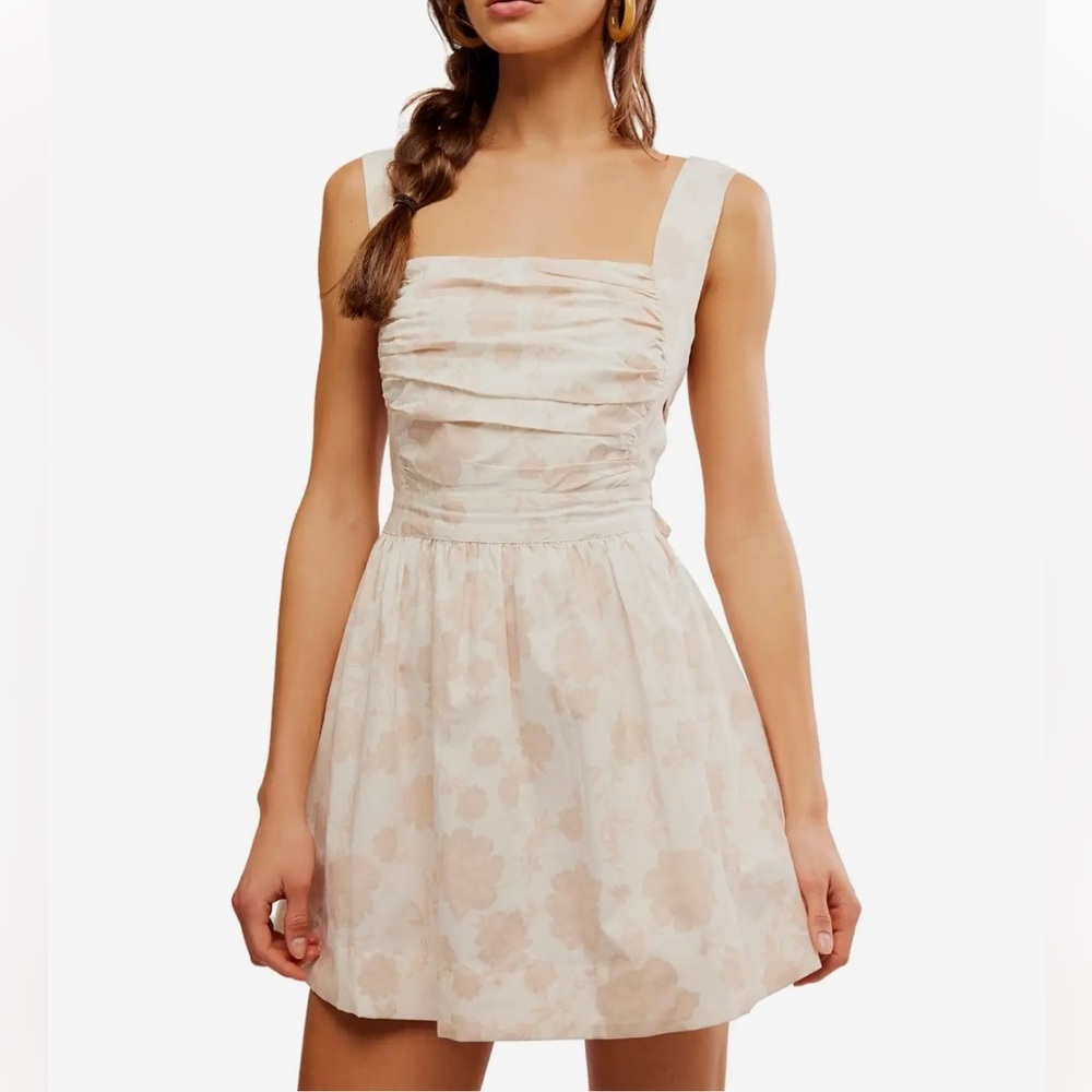 NWT Free people Meet me in Maui Ruched Pinafore Dress